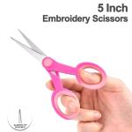 Zicolu Premium Sewing Scissors Bundle: Heavy Duty Fabric, Detail Embroidery & Small Selvedge Scissors, Thread Snips for Tailoring, Dressmaking, Quilting & Arts&Crafts