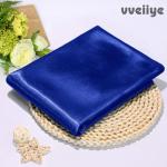 vveiiye Satin Fabric 1 Yard 60" Wide Soft Silky Charmeuse Satin Fabric by The Yard Soild Fabric for Wedding Dress, Sewing, Crafts, Party Decorations, Backdrop, Royal Blue