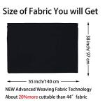 Master FAB -Black 100% Cotton Fabric by The Yard for Sewing DIY Crafting Fashion Design Washable Cloth Bundles Voile;Full Width cuttable39 x 55inches (100x140cm) (Black Solid)