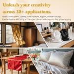 Precut Satin Fabric - Silky, Shiny, Soft Charmeuse Satin - Cloth Fabric by the Yard (2 Yard x 57 inch) - White Fabric for Dress, Wedding Decorations, Draping, Sewing, Table Cloth, DIY Crafts