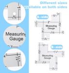 4Pcs Sewing Measuring Tools, 2" Mini Seam Allowance Ruler for Sewing Multi-Inches Aluminium & Acrylic Quilting Templates for DIY Craft (Acrylic Ruler Has Protective Film Please Tear It)
