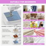 Sewing Machine for Beginners & Kids, Mini Portable Sewing Machines with 12 Built-in Stitch Patterns, 2-Speed Foot Pedal, Perfect for Teaching Daughter Granddaughter to Sew(with 27 Pieces Sewing Kit)