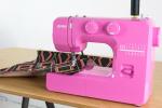 Janome Pink Sorbet Easy-to-Use Sewing Machine with Interior Metal Frame, Bobbin Diagram, Tutorial Videos, Made with Beginners in Mind for Garments, Patchwork, Light Quilting