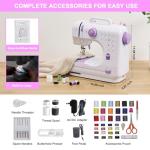 Sewing Machine for Beginners & Kids, Mini Portable Sewing Machines with 12 Built-in Stitch Patterns, 2-Speed Foot Pedal, Perfect for Teaching Daughter Granddaughter to Sew(with 27 Pieces Sewing Kit)