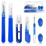 CllyCnny Seam Rippers for Sewing, 2 Big and 2 Small Stitch Remover Tools, with Automatic Needle Threaders, Thread Ripper with Thread Snips for Fabric, Quilting, Dressmaking