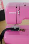 Janome Pink Sorbet Easy-to-Use Sewing Machine with Interior Metal Frame, Bobbin Diagram, Tutorial Videos, Made with Beginners in Mind for Garments, Patchwork, Light Quilting