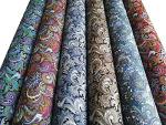 6 PCS Fat Quarters Fabric Bundles 18 inchx22 inch Cotton Quilting Fabric for Sewing Mask,Paisley Pattern