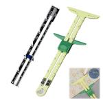 2 PCS Sewing Gauge Measuring Tool Set, 5-in-1 T-Shaped Sliding Gauge Ruler for Various Sewing Projects, Including Garment Construction, Quilting, Embroidery, and Crafting