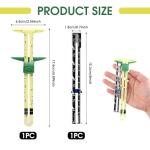 2 PCS Sewing Gauge Measuring Tool Set, 5-in-1 T-Shaped Sliding Gauge Ruler for Various Sewing Projects, Including Garment Construction, Quilting, Embroidery, and Crafting