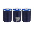 Coats & Clark Dual Duty All Purpose Sewing Thread 230A 400 Yards Each Spool 3 Pack Bundle with Bella's Crafts Needle Threaders (Navy)