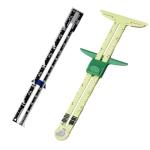 2 PCS Sewing Gauge Measuring Tool Set, 5-in-1 T-Shaped Sliding Gauge Ruler for Various Sewing Projects, Including Garment Construction, Quilting, Embroidery, and Crafting