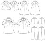 McCall Pattern Company M6831 Children's/Girls' Tops, Gowns, Short and Pants Sewing Template, Size CHJ