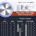 Portable Tabletop Beginner Mini Sewing Machine for Home Use, Compact & Easy-to-Use Sewing Machine for Quick Repairs, DIY Crafts & Alterations, Giftable Sewing Machine for Beginners, Kids & Adults