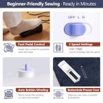 Portable Tabletop Beginner Mini Sewing Machine for Home Use, Compact & Easy-to-Use Sewing Machine for Quick Repairs, DIY Crafts & Alterations, Giftable Sewing Machine for Beginners, Kids & Adults