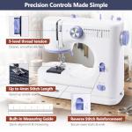 Portable Tabletop Beginner Mini Sewing Machine for Home Use, Compact & Easy-to-Use Sewing Machine for Quick Repairs, DIY Crafts & Alterations, Giftable Sewing Machine for Beginners, Kids & Adults