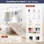 Portable Tabletop Beginner Mini Sewing Machine for Home Use, Compact & Easy-to-Use Sewing Machine for Quick Repairs, DIY Crafts & Alterations, Giftable Sewing Machine for Beginners, Kids & Adults
