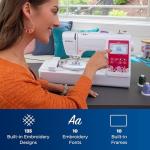 Brother PE545 Embroidery Machine, Wireless LAN Connected, 135 Built-in Designs, 4" x 4" Hoop Area, Premium Embroidery Thread 6 Spools, 75/11 Size Embroidery Needles 100 Count
