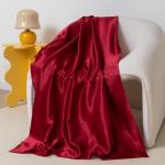 Satin Fabric by The Yard ，60 Inch Wide ，Soft Charmeuse Silk Satin Fabrics for Sewing,Wedding Dress,DIY Craftings, Costumes,Draping,Table Runner,Cloth Napkins (Burgundy, 1yard)