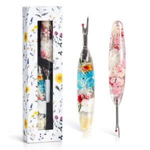 Reessy Seam Ripper Set, Small & Large Stitch Remover Tools with Resin Handles, Thread Pick Seam Cutter for Sewing, Stitch Removal, Alterations, Quilting & Crafts
