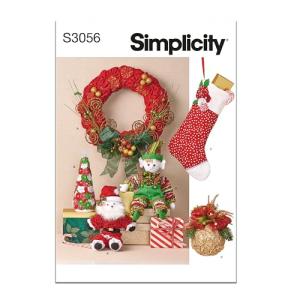 Simplicity SS3056OS Holiday Crafts Sewing Pattern Packet, Design Code S3056, One Size, Multicolor