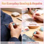 Reessy Seam Ripper Set, Small & Large Stitch Remover Tools with Resin Handles, Thread Pick Seam Cutter for Sewing, Stitch Removal, Alterations, Quilting & Crafts