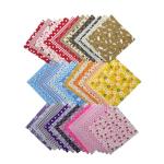 Quilting Fabric Squares, 42 Pack Cotton Craft Bundle, 5x5 Inch Pre-Cut Multicolor Floral Patterns for DIY Sewing, Patchwork and Crafting Projects