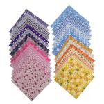 Quilting Fabric Squares, 42 Pack Cotton Craft Bundle, 5x5 Inch Pre-Cut Multicolor Floral Patterns for DIY Sewing, Patchwork and Crafting Projects