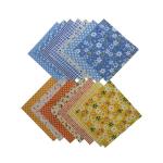 Quilting Fabric Squares, 42 Pack Cotton Craft Bundle, 5x5 Inch Pre-Cut Multicolor Floral Patterns for DIY Sewing, Patchwork and Crafting Projects