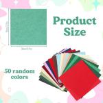 50pcs Quilt Squares Precut Fabric Scraps Cotton Fabric Squares for Crafts Sewing 4" x 4" Fabrics Sew Craft Precut Scrap for Quilting Sewing DIY Crafts Color Bundles Solid Multicolor