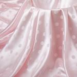 MaiMaiSuan 60’’ Wide Blush Pink Polka Dot Satin Jacquard Fabric by The Yard Soft Shiny Silky Satin Fabric for Sewing, DIY Crafts, Costumes,Decoration,Bridal Dress,3 Yards