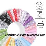 Grade Cotton Quilting Fabric Bundle, 100% Cotton Floral Print Patchwork Material for DIY Sewing, Cushions, Crafts, Machine Washable, Multi-Color Patterns (White Gray, 20 * 20'')