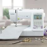 Brother SE600 Sewing and Embroidery Machine, 80 Designs, 103 Built-In Stitches, Computerized, 4" x 4" Hoop Area, 3.2" LCD Touchscreen Display, 7 Included Feet