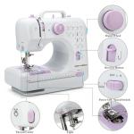 Mini Sewing Machine for Beginner by Astrowinter - Small Electric Sewing Machines with 2 Speed 12 Built-in Stitch Patterns AW-054-A10