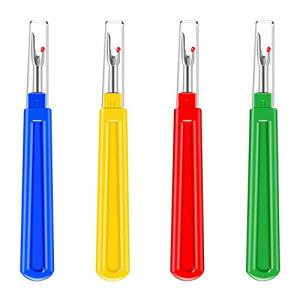 BEADNOVA Seam Ripper 4pcs Stitch Remover Big Stitch Ripper Thread Ripping Tool Tag Remover for Clothes Crafting Sewing (4 Colors)