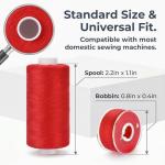 VIZOSHI Sewing Thread Kit with Prewound Bobbins, 72PCS 36 Colors Polyester Thread Set, 400 Yards per Spool, for Sewing Machine & Hand Sewing, Quilting, Embroidery, Repairs, DIY Crafts