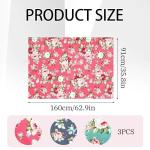 3 Pcs 36 x 62 Inch 3 Yards Wide Floral Cotton Fabric Rose Flowers Pattern Fabric Precut Print Quilting Romantic for Quilting,Sewing,Crafts,Home Decor(3 Models)