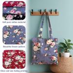 3 Pcs 40 x 63 Inch 3 Yards Wide Floral Cotton Fabric Rose Flowers Pattern Fabric Precut Print Quilting Romantic for Quilting,Sewing,Crafts,Home Decor(3 Models, Red, Blue Purple, Black)