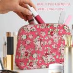 3 Pcs 36 x 62 Inch 3 Yards Wide Floral Cotton Fabric Rose Flowers Pattern Fabric Precut Print Quilting Romantic for Quilting,Sewing,Crafts,Home Decor(3 Models)