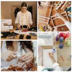 9 Pcs 4.1 Inch Sewing Scissors Thread Snips, High-Carbon Steel Yarn Snips, Thread Snippers, Sewing Snips Thread Cutter Scissors for Stitch, Knitting, Mini DIY Supplies, Crafts