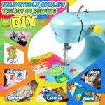 Sewing Machine - 2 Speed Electric Mini Sewing Machine for Beginner, Small Sewing Machine with Extension Table, Foot Pedal&Sewing Kits [Full Set], Portable Sewing Machine Best Gift for Kids & Adults