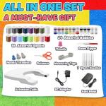 Sewing Machine - 2 Speed Electric Mini Sewing Machine for Beginner, Small Sewing Machine with Extension Table, Foot Pedal&Sewing Kits [Full Set], Portable Sewing Machine Best Gift for Kids & Adults