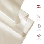 Q&J Fabric Co. Beige Satin Fabric by The Yard Soft Charmeuse Silky Cloth 55 INCH Width for DIY Sewing Crafts Wedding Dresses, Backdrops & Party Decor | Smooth, Shiny & Wrinkle-Resistant (1 Yard)