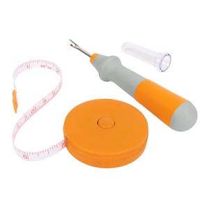 Fiskars Seam Ripper and Measuring Tape Set, Ergonomic Design, 5 ft Auto-Retract Tape for Sewing and Crafting