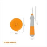 Fiskars Seam Ripper and Measuring Tape Set, Ergonomic Design, 5 ft Auto-Retract Tape for Sewing and Crafting
