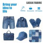 100% Cotton Denim Fabric by The Yard, 6.5oz & 10 oz Comfort Stretch Denim for Apparel, Jeans, Jackets, DIY Sewing (6.5oz-Blue, 1 Yard)