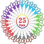 Scissors Bulk Set of 25-Pack, Niutop 8" Multipurpose Sharp Sewing Craft Shears Fabric Scissors for Office Home High/Middle School Student Office Teacher Supplies, Comfort-Grip Right/Left Handles