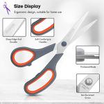 Scissors Bulk Set of 25-Pack, Niutop 8" Multipurpose Sharp Sewing Craft Shears Fabric Scissors for Office Home High/Middle School Student Office Teacher Supplies, Comfort-Grip Right/Left Handles