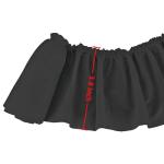 5 Yards 3.8 Inches Wide Satin Ruffle Trim Fabric Trims, Pleated Trimming Chiffon Fabric Ribbons for Sewing Making Crafts Dress Curtain Wedding Costume Pillowcase Supply (Black)