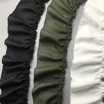 5 Yards 3.8 Inches Wide Satin Ruffle Trim Fabric Trims, Pleated Trimming Chiffon Fabric Ribbons for Sewing Making Crafts Dress Curtain Wedding Costume Pillowcase Supply (Black)