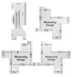 4Pcs Sewing Gauge, Multi-Inch Mini Seam Allowance Ruler Sewing Gauge for Measuring Aluminium & Acrylic Quilting Templates for Quilting (Acrylic Rulers Has Protective Film Please Tear It)